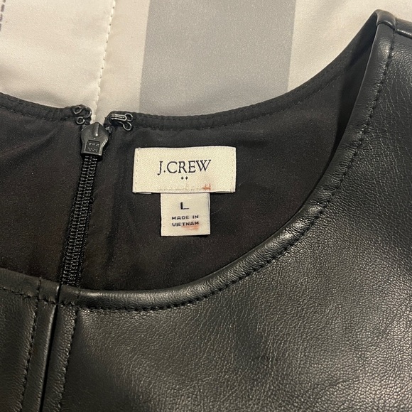J. Crew Black Faux Leather Top - Picture 3 of 3
